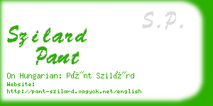 szilard pant business card